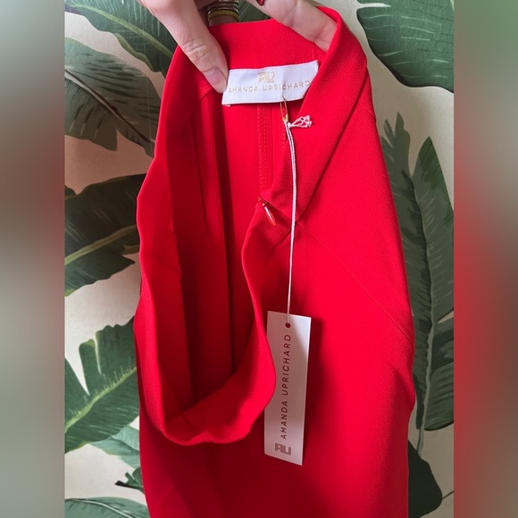 Amanda Uprichard Trousers Red Flare Leg XS NWT - Picture 9 of 9